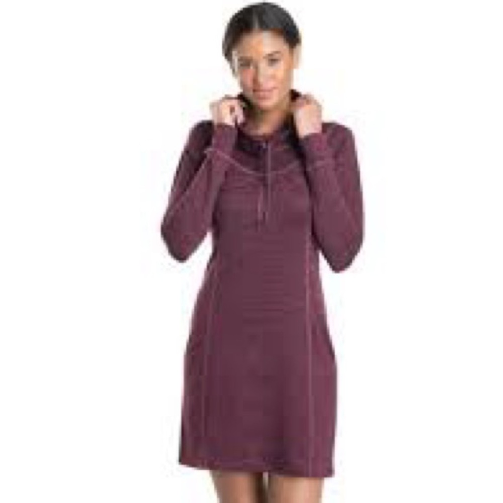 Kuhl Women's Long Sleeve Hooded Dress in Plum